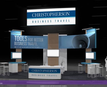Christopherson Business Travel – 20×30 Trade Show Booth Rental